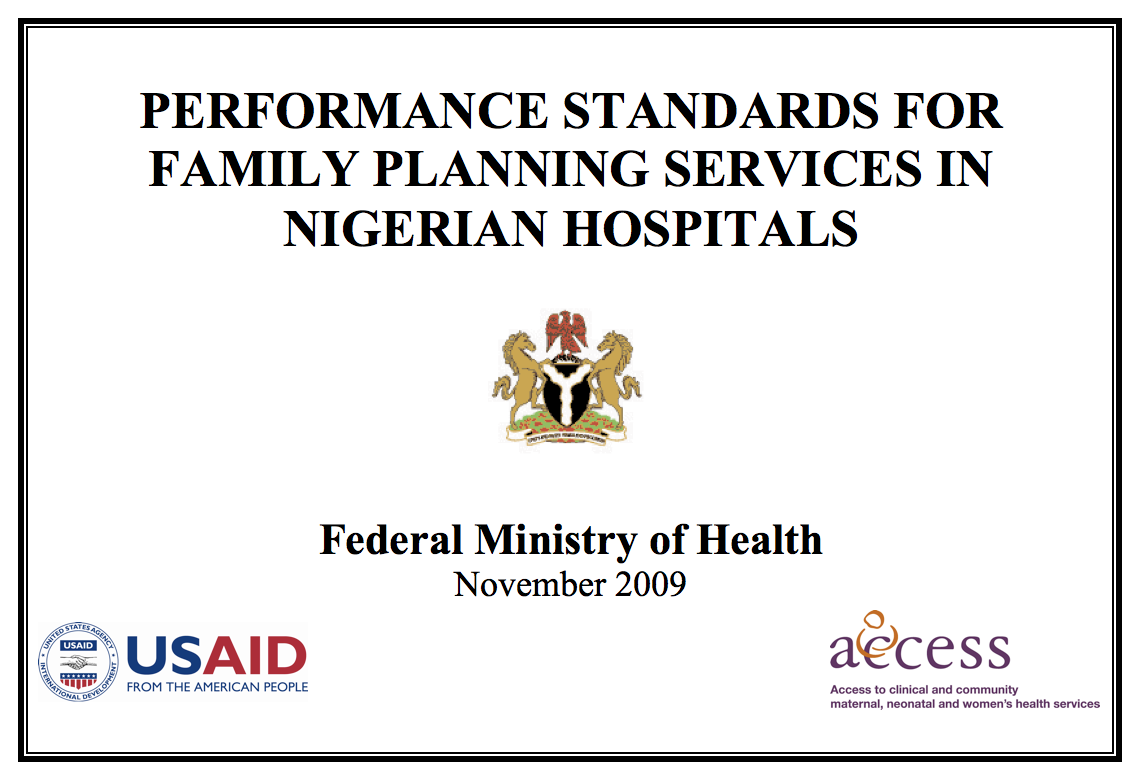 Nigeria: National Performance Standards
