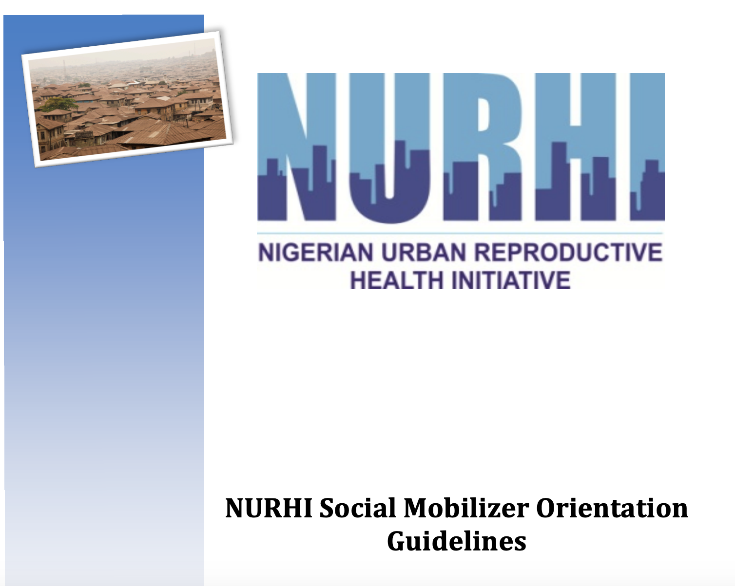 Social Mobilizer Orientation Guidelines