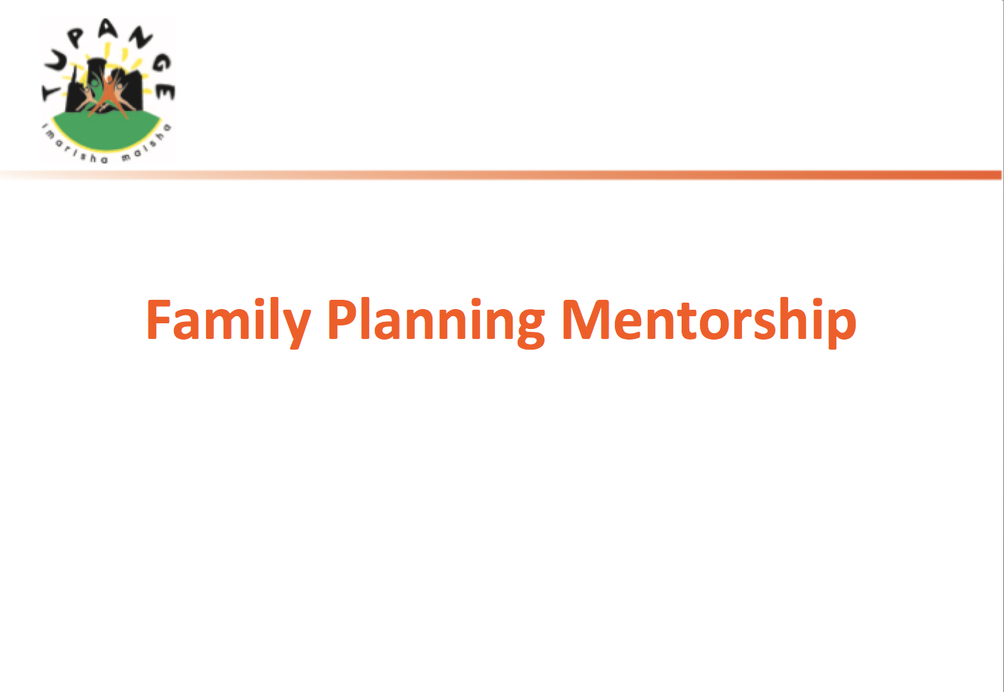 Provider-Initiated Family Planning Training Presentation