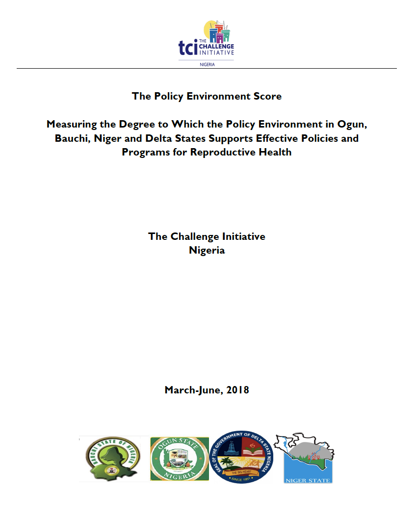 The Policy Environment Score: Measuring the Enabling Policy Environment in Ogun, Bauchi, Niger & Delta States