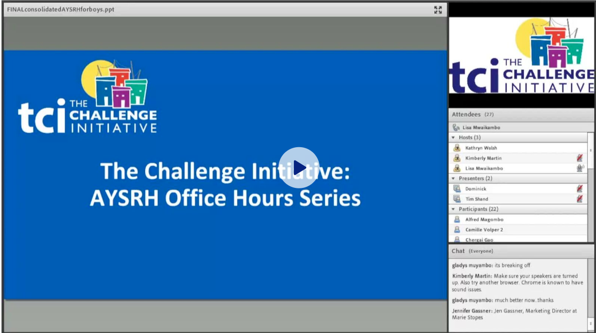 Webinar: How to Effectively Involve and Program for Boys to Improve AYSRH Outcomes