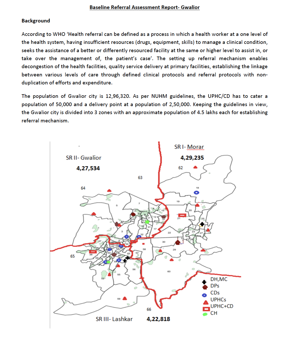 Baseline Referral Assessment Report – Gwalior