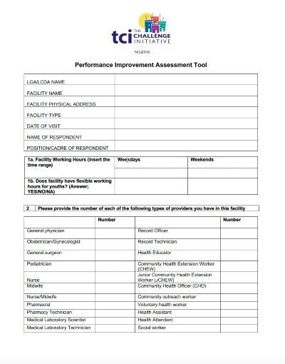 Updated TCI Performance Improvement Assessment