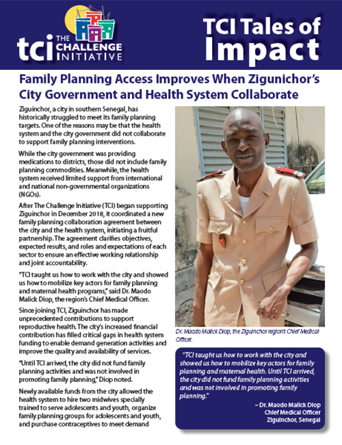 Family Planning Access Improves When Zigunichor’s City Government and Health System Collaborate