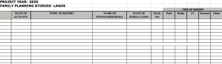 Tool for Tracking Family Planning Stories