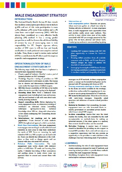 Male Engagement Strategy