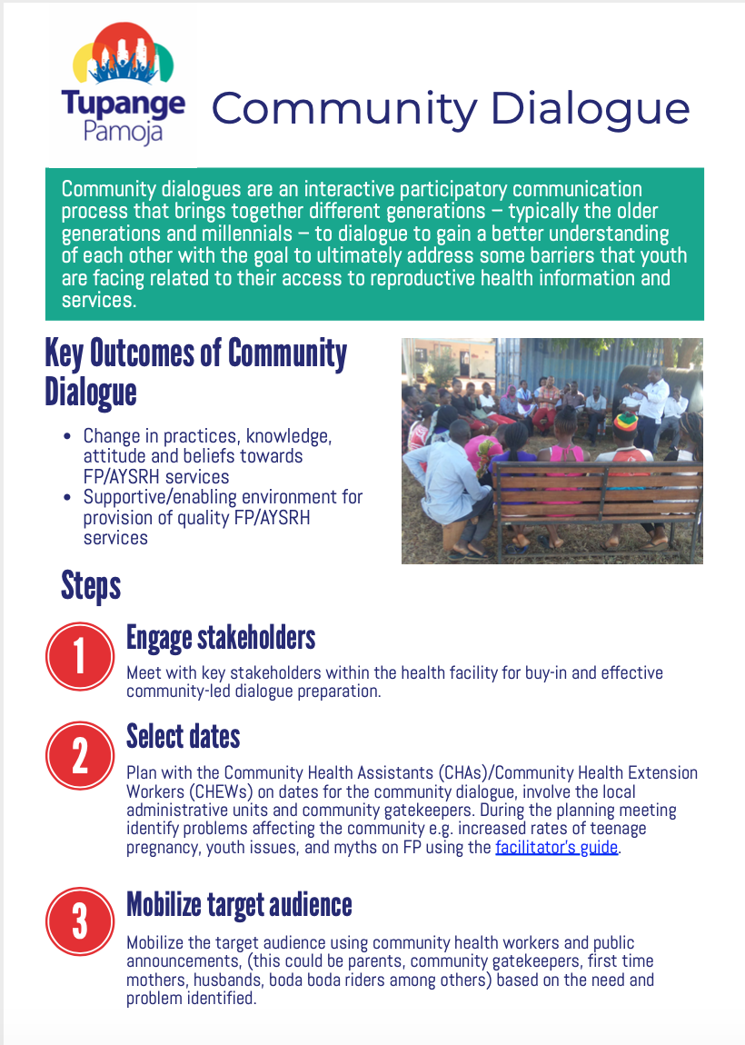 Community Dialogue Job Aid