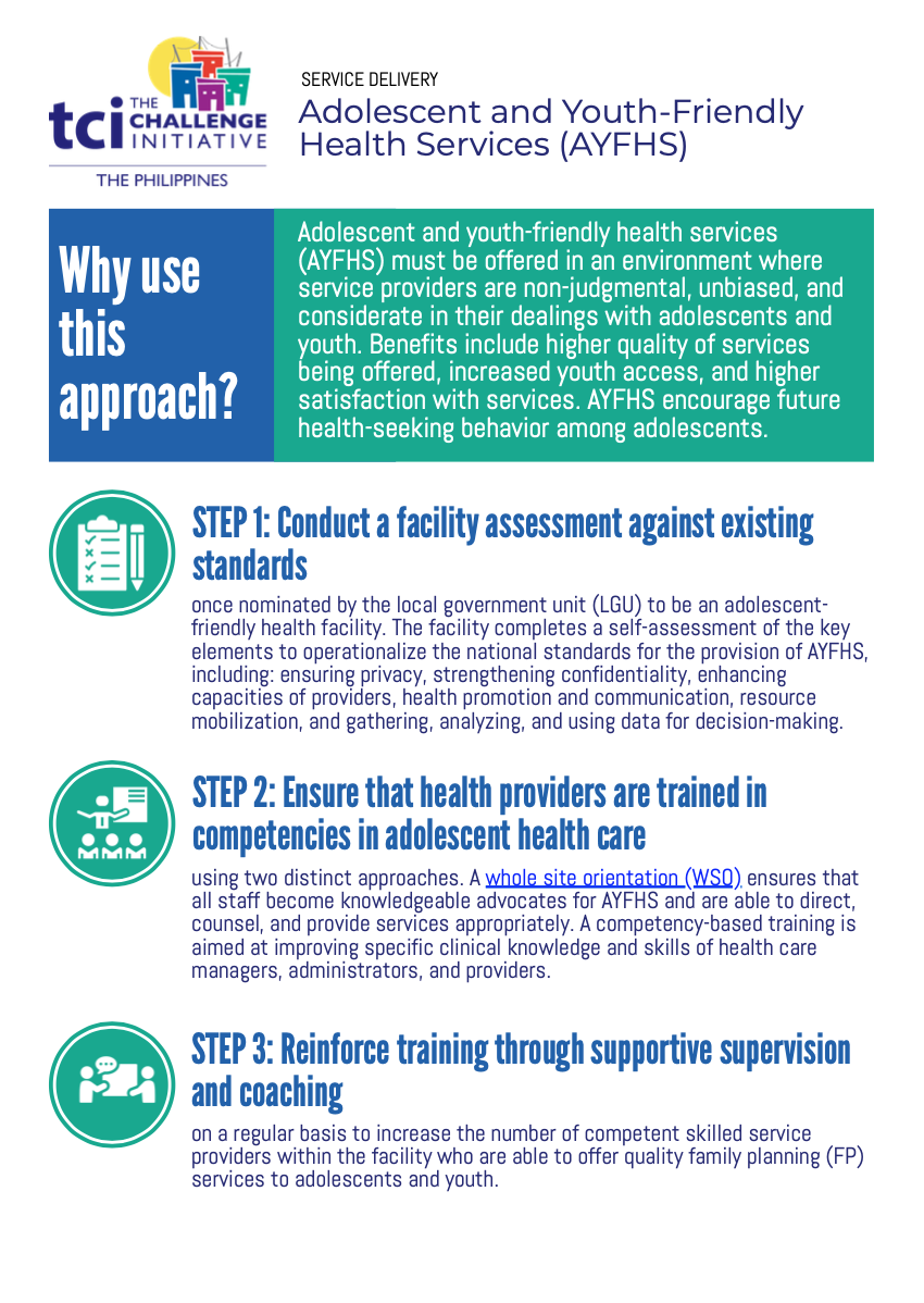 Des services de santé adaptés aux adolescents et aux jeunes