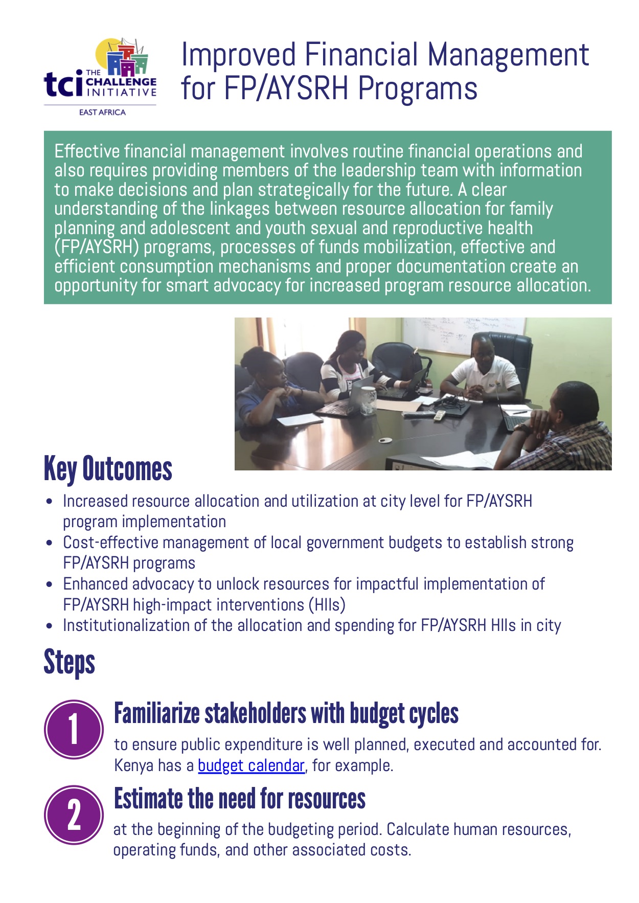 Improved Financial Management for FP/AYSRH Programs Job Aid