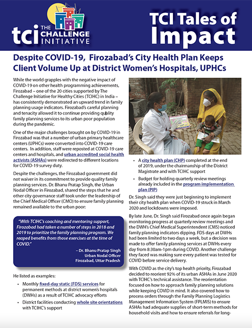 Despite COVID-19, Firozabad Keeps Client Volume Up at District Women’s Hospitals, UPHCs