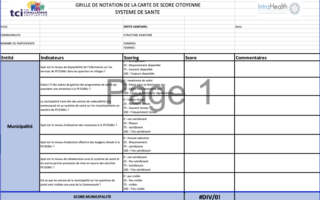 Grille de notation CSC