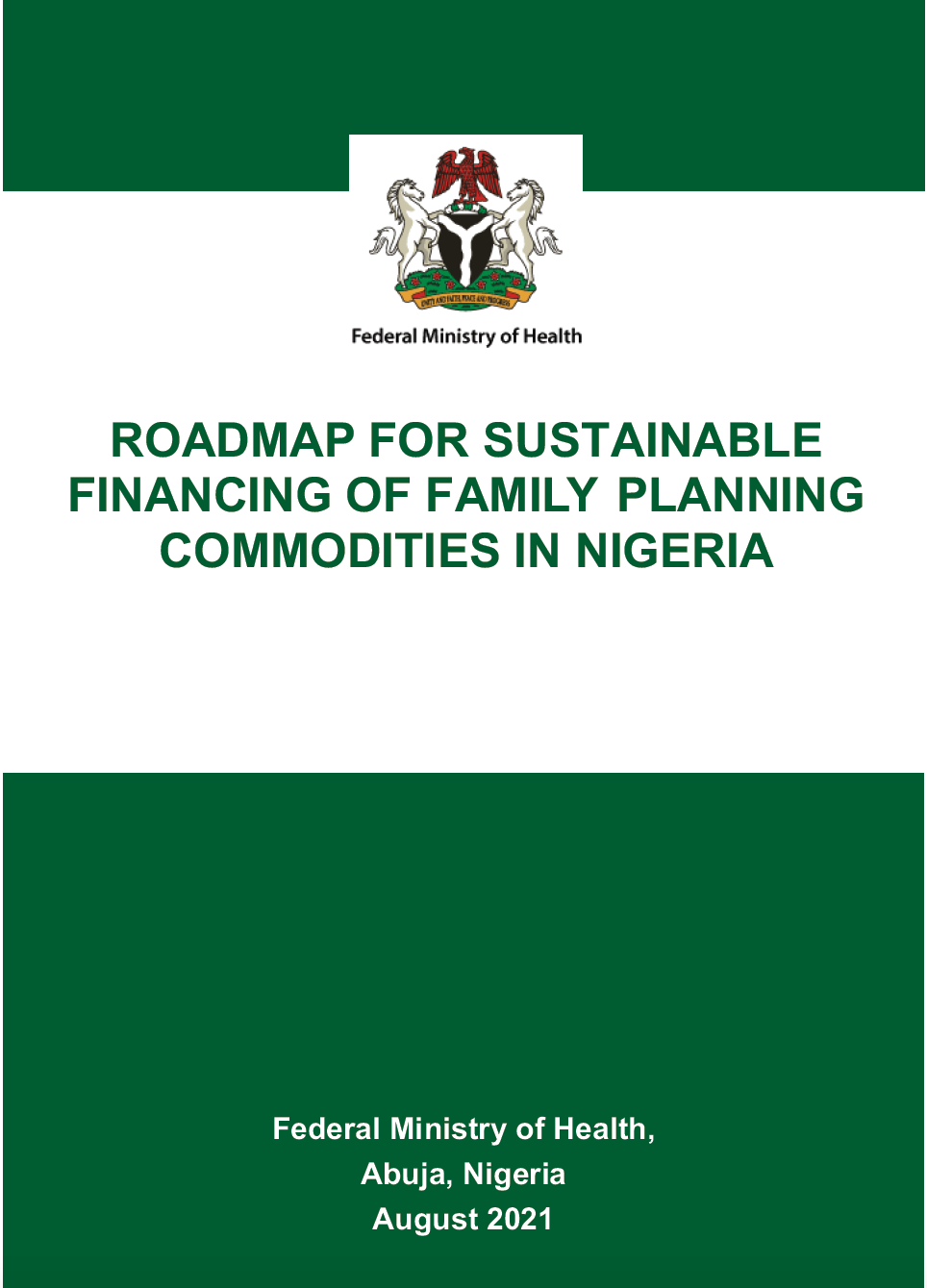 Roadmap for Sustainable Financing of Family Planning Commodities in Nigeria