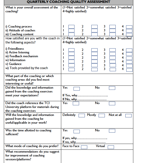 TCI Nigeria Coaching Quality Assessment Tool