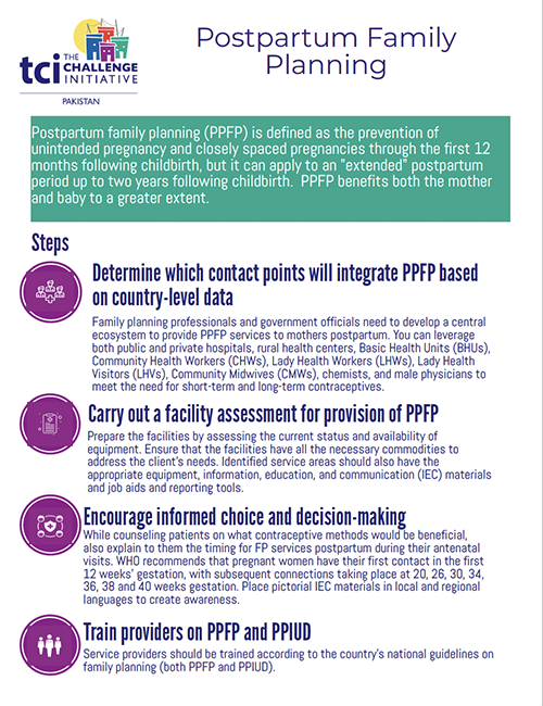 Postpartum Family Planning Job Aid