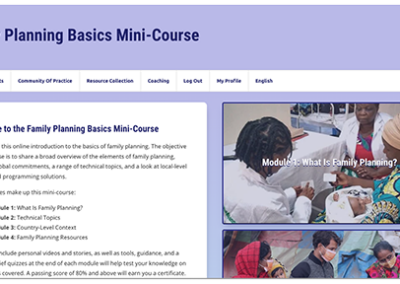 नया TCI -यू मिनी-कोर्स कार्यक्रम कार्यान्वयनकर्ताओं, अन्य हितधारकों के लिए परिवार नियोजन का व्यापक अवलोकन प्रदान करता है