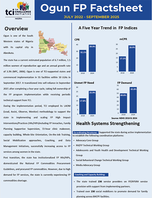 ओगुन राज्य, नाइजीरिया, तथ्य पत्रक